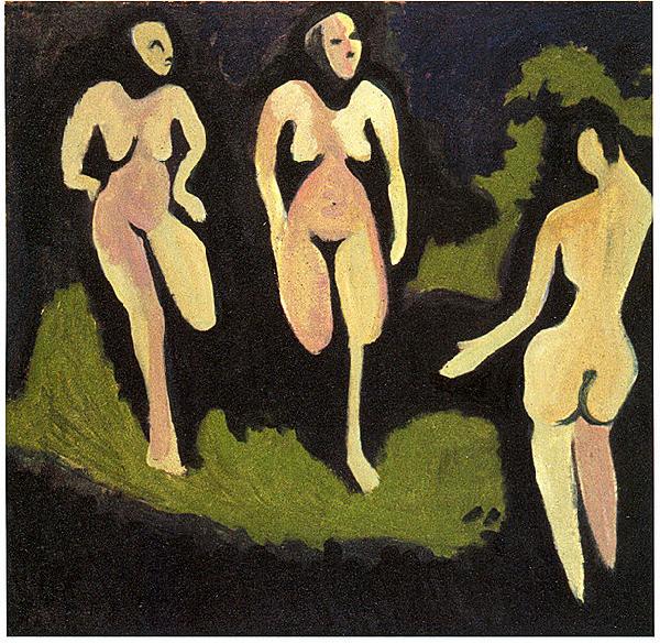 Ernst Ludwig Kirchner Nudes in a meadow oil painting image